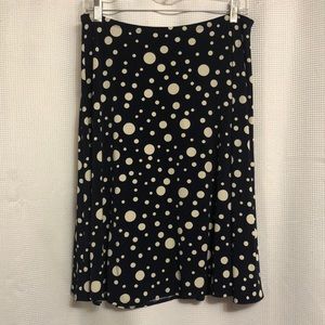 London times blue and cream polkadot skirt